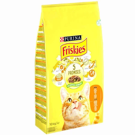 Friskies (Фріскіс) - Сухий корм з куркою та овочами для активних котів 10 кг: ціни та характеристики