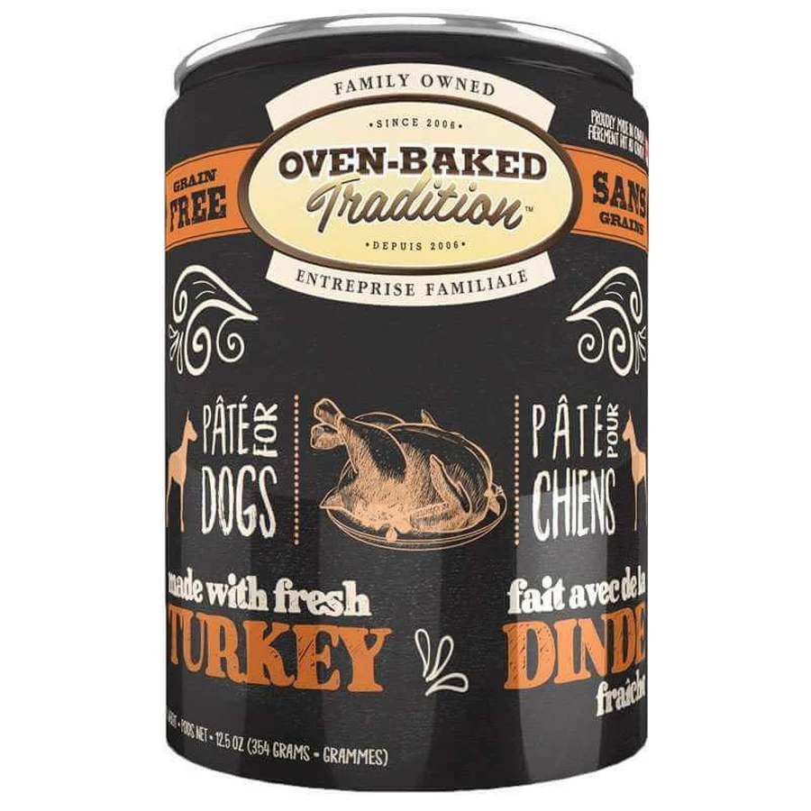 Oven-Baked Tradition Dog Fresh Turkey & Vegetables Консервований беззерновий корм зі свіжим м'ясом індички та овочами для собак (паштет), 354 г: ціни та характеристики