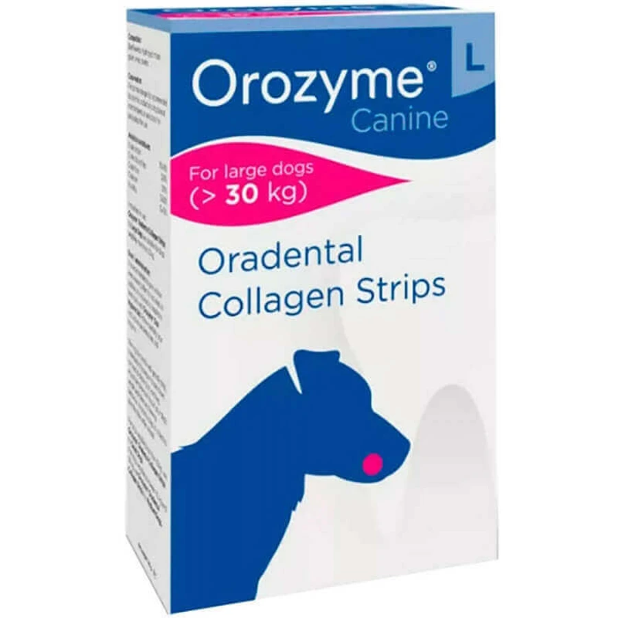 Orozyme Strips Жувальні колагенові смужки для гігієни ротової порожнини собак різних порід, Large (>30 кг): ціни та характеристики