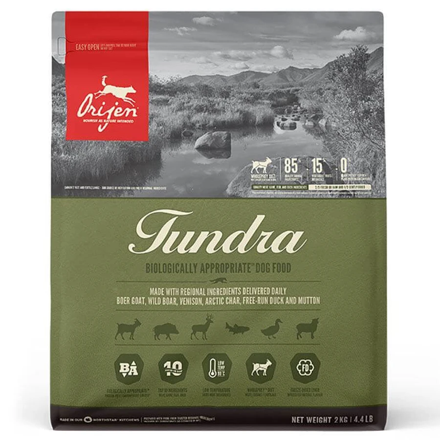 Orijen Tundra Dog Сухой корм с мясом дичи, рыбы и птицы для собак всех пород и всех стадий жизни, 2 кг: цены и характеристики