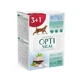 OptiMeal Adult Cats Cod Fish & Vegetable in jelly Консервований корм з тріскою та овочами для дорослих котів (шматочки в желе), 3+1 шт (85 г)