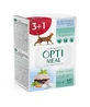 OptiMeal Adult Cats Cod Fish & Vegetable in jelly Консервированный корм с треской и овощами для взрослых котов (кусочки в желе), 3+1 шт (85 г)