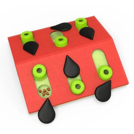 Nina Ottosson Puzzle&Play Melon Madness Интерактивная игрушка-головоломка Арбуз для кошек, 26,6 x 7 x 26,5 см: цены и характеристики
