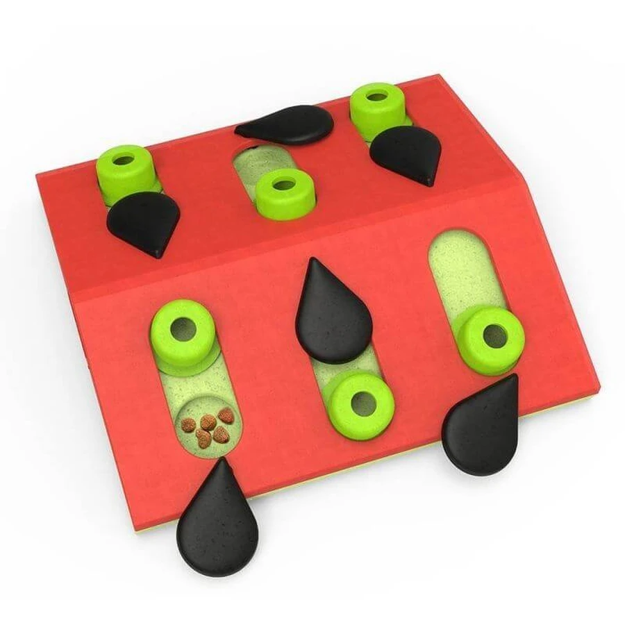 Nina Ottosson Puzzle&Play Melon Madness Интерактивная игрушка-головоломка Арбуз для кошек, 26,6 x 7 x 26,5 см: цены и характеристики