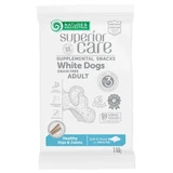 Nature's Protection Superior Care White Dogs Healthy Hips & Joints Беззернові ласощі з білою рибою для собак з білою шерстю, 110 г