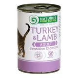 Nature's Protection Sensitive Digestion Turkey&Lamb Консервированный корм с мясом индюка и ягненка для кошек с чувствительным пищеварением, 400 г