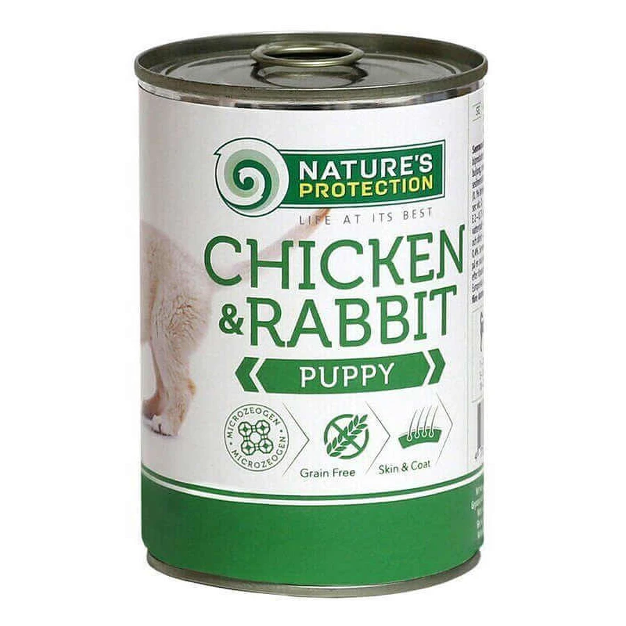 Nature's Protection Puppy chicken & rabbit Консервований корм з м'ясом курки і кролика для цуценят, 800 г: ціни та характеристики