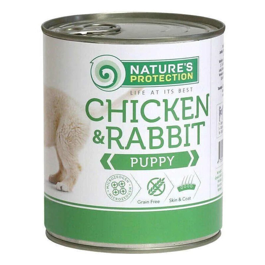 Nature's Protection Puppy chicken & rabbit Консервированный корм с мясом курицы и кролика для щенков, 400 г: цены и характеристики