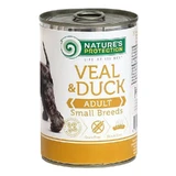 Nature's Protection Adult small breed Veal & Duck Консервированный корм с мясом телятины и утки для взрослых собак, 400 г