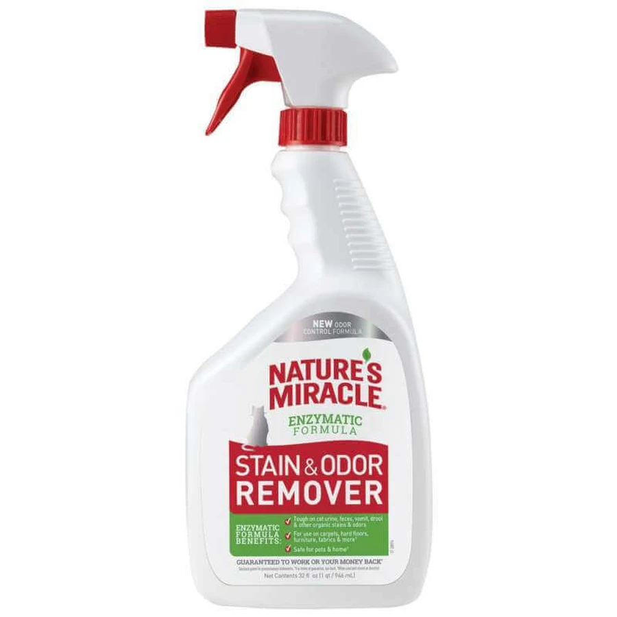 Nature's Miracle Stain&Odor Remover Универсальный истребитель пятен и запахов от кошек, 946 мл: цены и характеристики