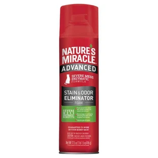 Nature's Miracle Advanced Cat Stain&Odor Eliminator Аэрозоль-пена для уничтожения пятен и запахов с усиленной формулой для кошек, 518 мл