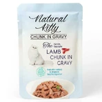 Natural Kitty Chunk in Gravy Chicken, Tuna with Lamb Влажный корм кусочки курицы и тунца с легкими ягненка в соусе для котов, 85 г: цены и характеристики