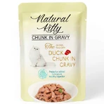 Natural Kitty Chunk in Gravy Chicken, Tuna with Duck Вологий корм шматочки курки та тунця з качкою та печінкою у соусі для котів, 85 г: ціни та характеристики