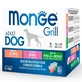 Monge Grill Adult Dog Multipack Lamb&Pork&Salmon Набір паучів з ягням та овочами, свининою, лососем для собак великих порід, 100 г х 12 шт