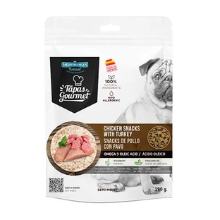 Mediterranean Natural Tapas Gourmet Chicken&Turkey Натуральное лакомство с курицей и индейкой для собак, 190 г