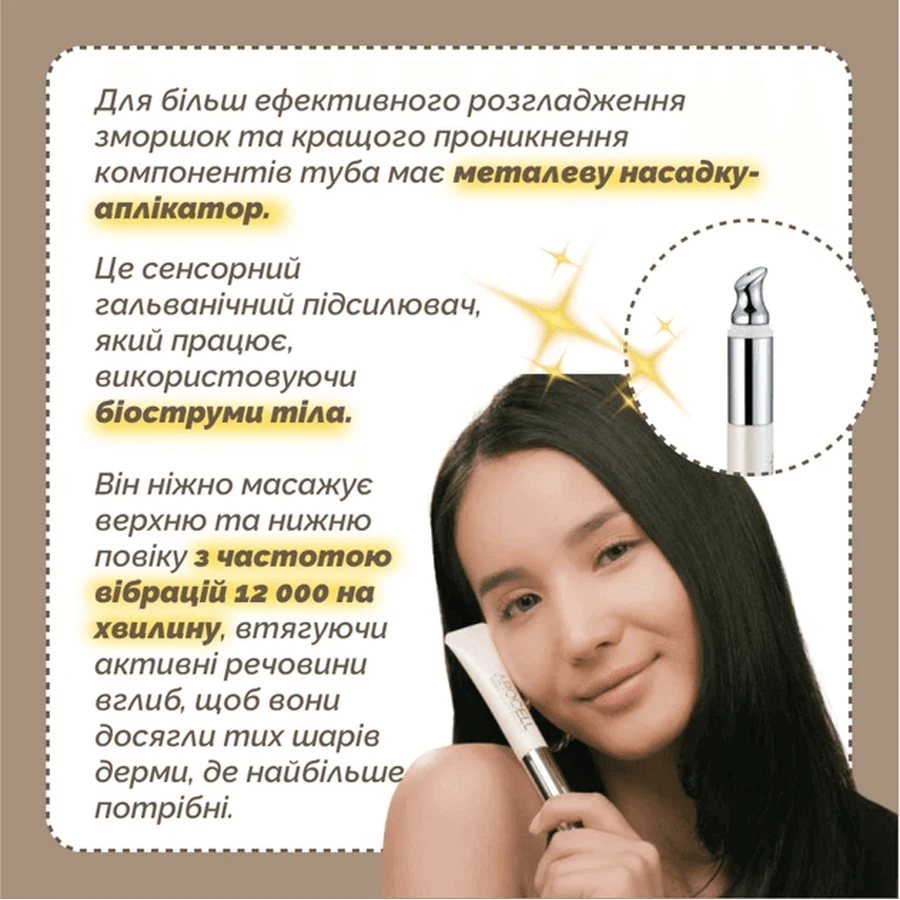 Крем для кожи вокруг глаз Arocell Wrinkle Solution Eye Cream омолаживающий, с ботулиническим полипептидом и гальваническим усилителем-аппликатором, 15 мл: цены и характеристики