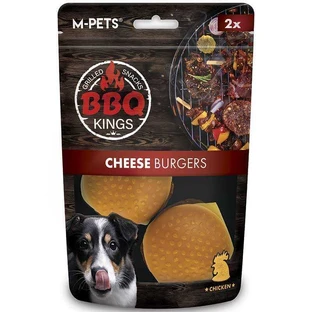 M-Pets Snacks & rawhide BBQ Kings Cheese Burgers Закуска Сырные бургеры для собак, 130 г (2 шт)