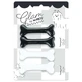 M-Pets Glam Набор шпилек-косточек для собак, 4 шт. (Бело-черный)