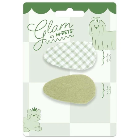M-Pets Glam Набір заколок для собак, 2 шт. (Салатовий / Білий): ціни та характеристики