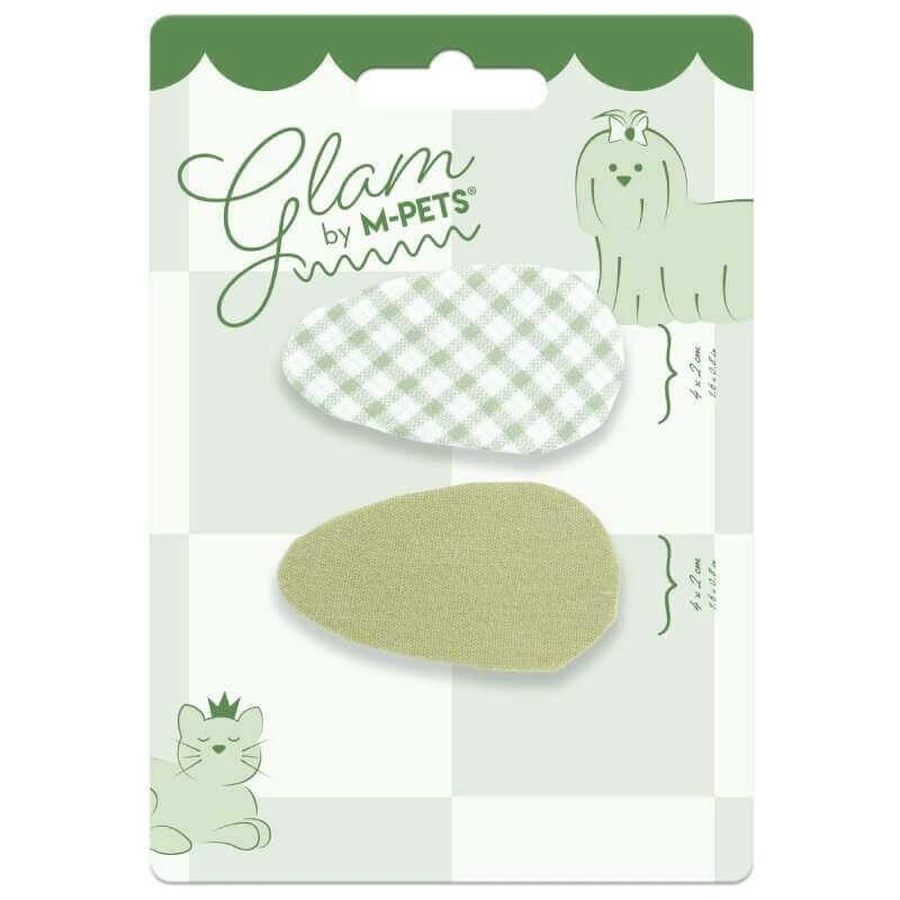 M-Pets Glam Набір заколок для собак, 2 шт. (Салатовий / Білий): ціни та характеристики