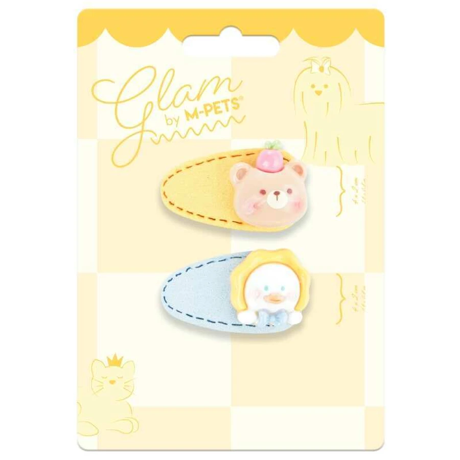M-Pets Glam -Набор заколок (мишка и уточка) для животных, 2 шт: цены и характеристики