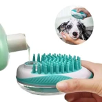 M-Pets Rubeaz Soap Dispenser & Brush Щітка-масажер з диспенсером для купання собак та котів, 11,5х7,5 см (Зелений): ціни та характеристики