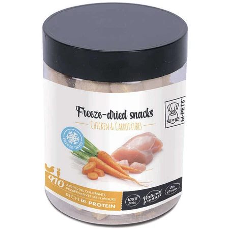M-Pets Chicken & Carrot Cubes Freeze-dried snacks Сублімовані снеки Кубики курки та моркви для собак, 40 г: ціни та характеристики