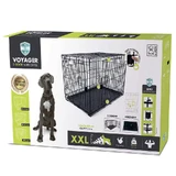 M-Pets Voyager Wire Crate 2 doors Дротова клітка з 2 дверима та запатентованим замком Securo lock для собак, XXL (122х76х84 см) (Чорний)