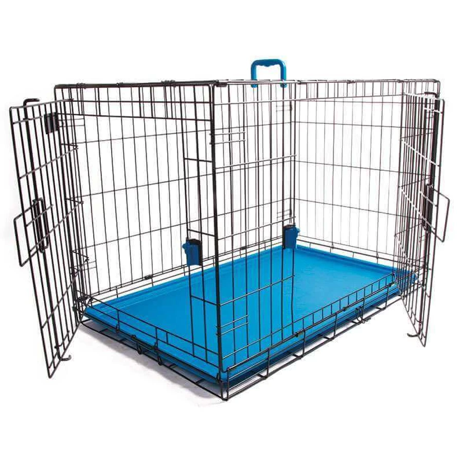 M-Pets Voyager Wire Crate 2 doors Проволочная клетка с 2 дверьми и запатентованным замком Securo lock для собак, XXL (122х76х84 см) (Синий): цены и характеристики