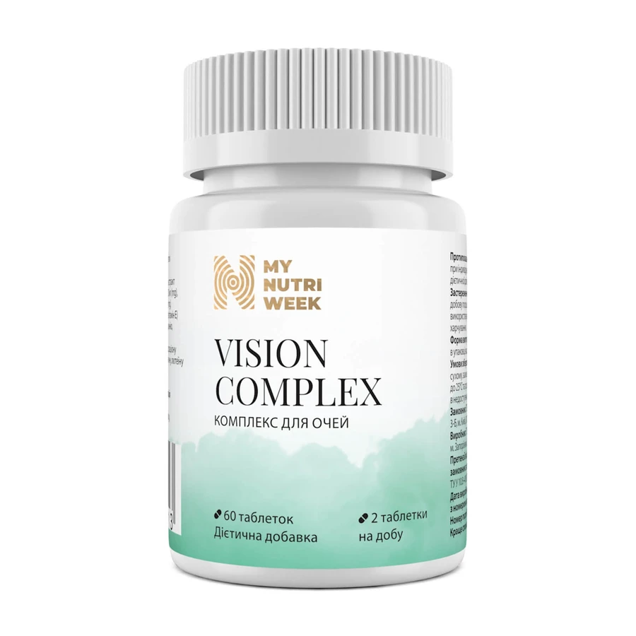 Комплекс для очей, Vision Complex, My Nutri Week, 60 таблеток: ціни та характеристики