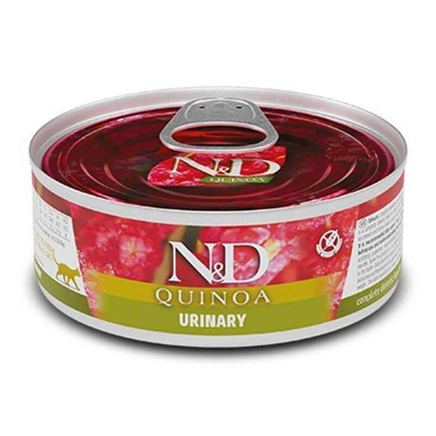 Farmina N&D Quinoa Urinary Adult Cat - Беззерновой консервированный корм с уткой и клюквой для профилактики мочекаменной болезни у кошек 70 г: цены и характеристики