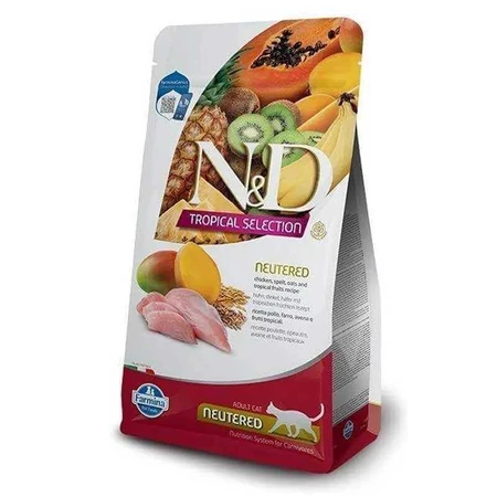 Farmina N&D Tropical Selection Neutered Chicken - Низкозерновой корм с курицей и тропическими фруктами для стерилизованных кошек 300 г: цены и характеристики