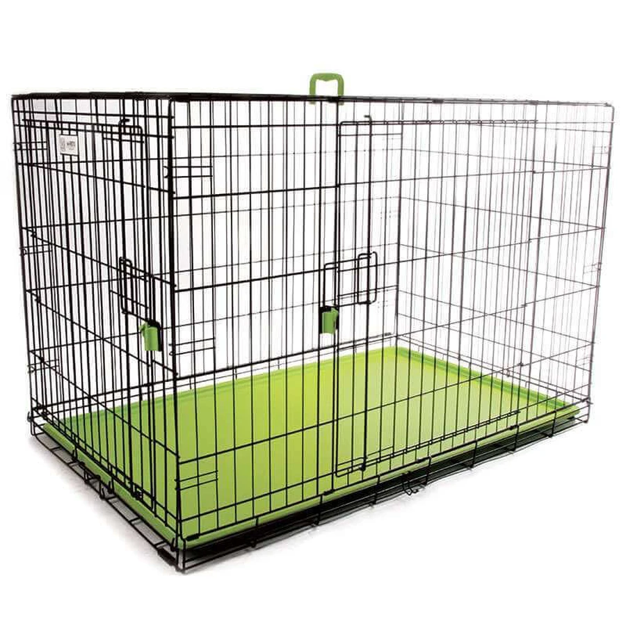 M-Pets Voyager Wire Crate 2 doors Дротова клітка з 2 дверима та запатентованим замком Securo lock для собак, XXL (122х76х84 см) (Зелений): ціни та характеристики