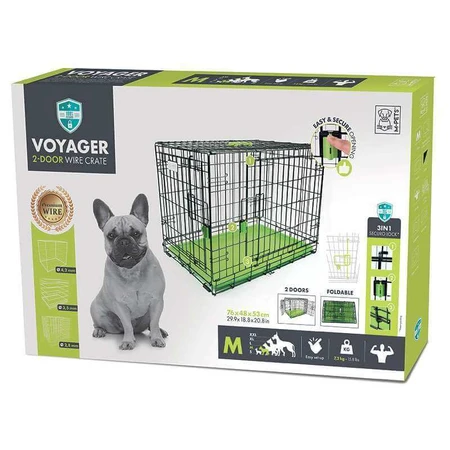 M-Pets Voyager Wire Crate 2 doors Дротова клітка з 2 дверима та запатентованим замком Securo lock для собак, M (76х48х53 см) (Зелений): ціни та характеристики