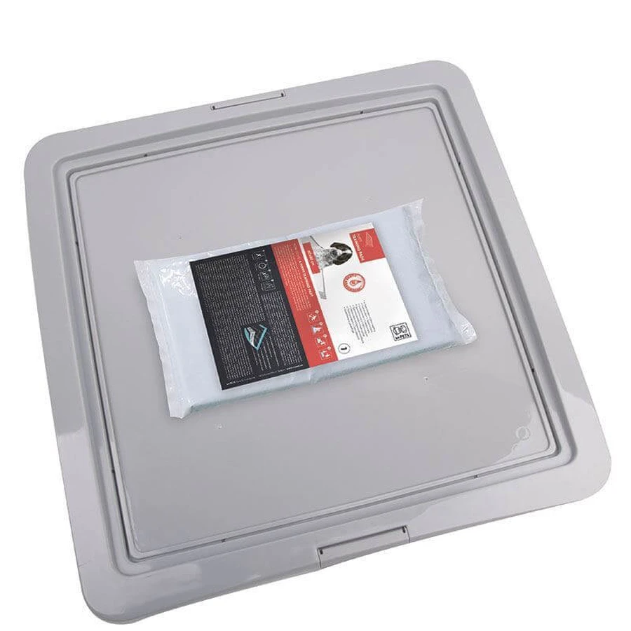 M-Pets Starter Kit Holder&7 Training Pads Гигиенический лоток-держатель для пелёнок с комплектом пеленок, 61х59,2х4,5 см: цены и характеристики