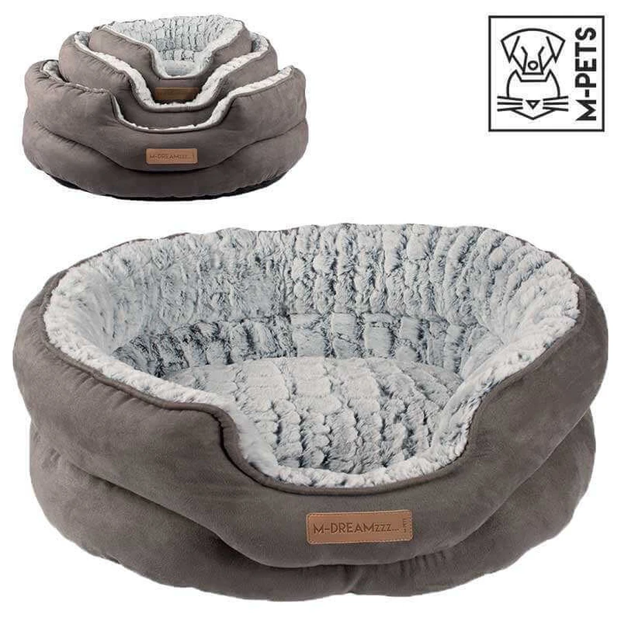 M-Pets Snake Suede Basket Лежак замшевий Зміїна шкіра для собак різних порід та котів, 75х50х25 см: ціни та характеристики