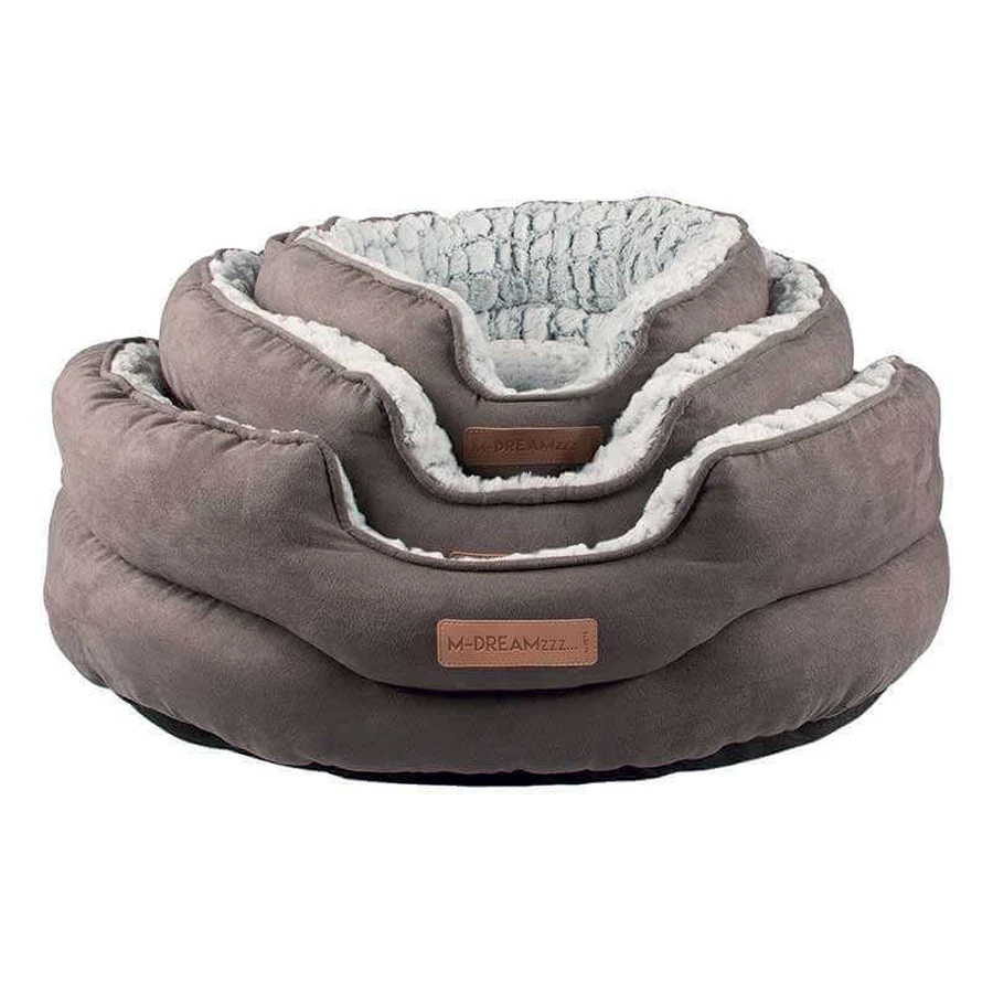 M-Pets Snake Suede Basket Лежак замшевий Зміїна шкіра для собак різних порід та котів, 75х50х25 см: ціни та характеристики