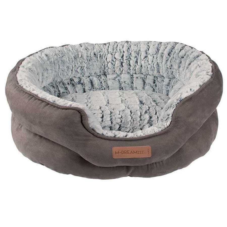 M-Pets Snake Suede Basket Лежак замшевий Зміїна шкіра для собак різних порід та котів, 55х45х23 см: ціни та характеристики