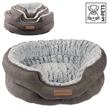 M-Pets Snake Suede Basket Лежак замшевий Зміїна шкіра для собак різних порід та котів, 55х45х23 см: ціни та характеристики