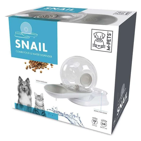 M-Pets Snail Combi Food&Water Dispenser Диспенсер Снэйл Комби для еды и воды котам и собакам, 2,8 л: цены и характеристики