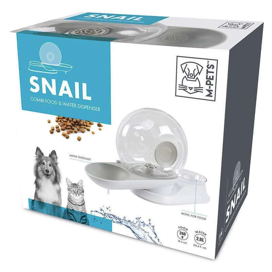 M-Pets Snail Combi Food&Water Dispenser Диспенсер Снэйл Комби для еды и воды котам и собакам, 2,8 л: цены и характеристики