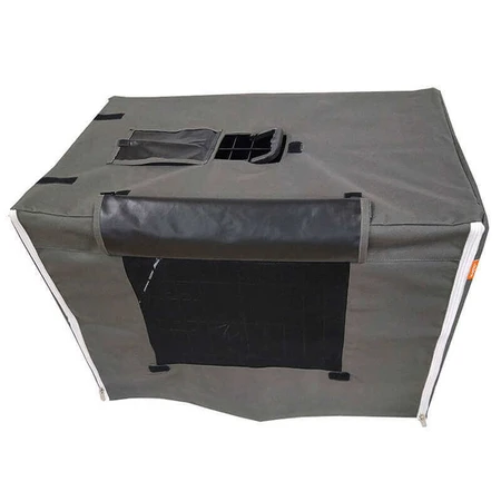 M-Pets Serenity Cover for wire crate Тканинний чохол для клітки, XL (107,5x72x77 см) (Сіро-чорний): ціни та характеристики