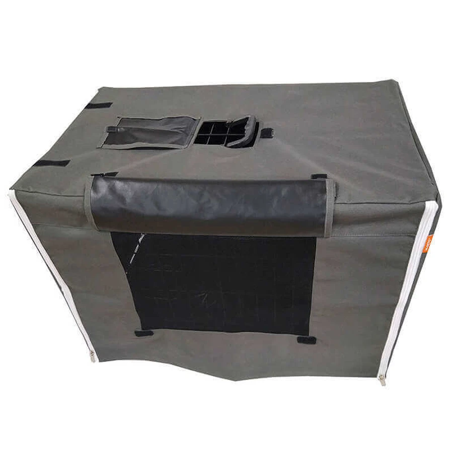 M-Pets Serenity Cover for wire crate Тканинний чохол для клітки, L (92,5x59,5x64,5 см) (Сіро-чорний): ціни та характеристики