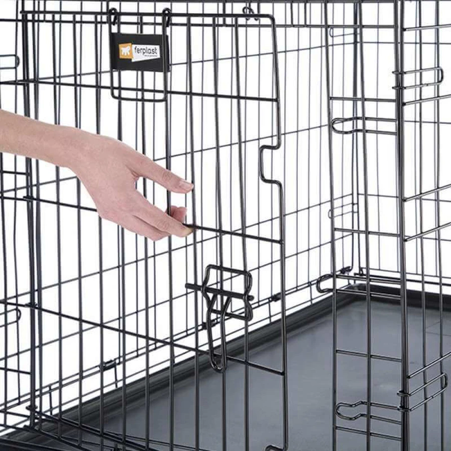 Ferplast (Ферпласт) DOG-INN - Клітка сталева для собак, 108,5x72,7x75,8 см (Чорний): ціни та характеристики