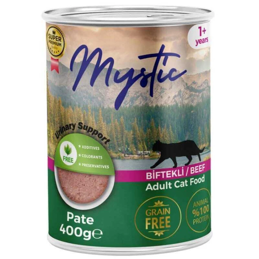 Mystic Pate Консервированный корм паштет с говядиной для взрослых котов, 400 г: цены и характеристики