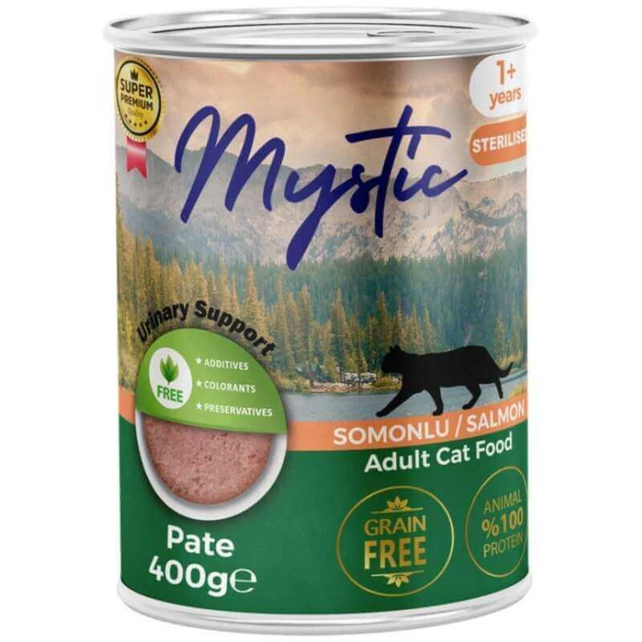Mystic Pate Консервированный корм паштет с лососем для взрослых стерилизованных котов, 400 г: цены и характеристики