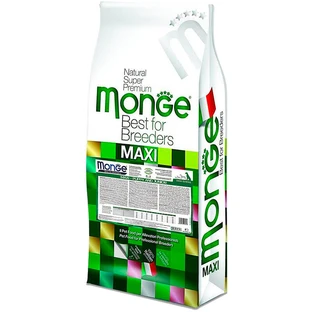 Monge Natural Superpremium Maxi Puppy & Junior Сухой корм с курицей и рисом для щенков крупных пород, 15 кг