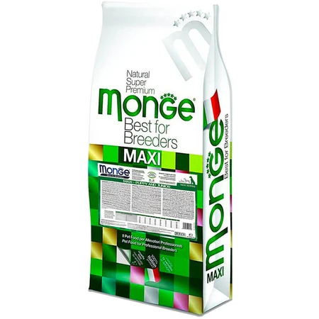 Monge Natural Superpremium Maxi Puppy & Junior Сухий корм з куркою та рисом для цуценят великих порід, 15 кг: ціни та характеристики
