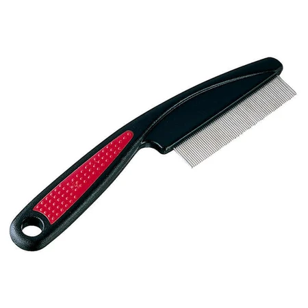 Ferplast (Ферпласт) GRO 5838 FLEA COMB amp Handle - Гребінець антиблошиний для котів і собак, GRO 5838 (Червоно-чорний): ціни та характеристики