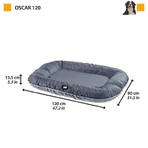 Ferplast (Ферпласт) Oscar - Подушка из водостойкой ткани для собак, 120x80x13,5 см (Серый): цены и характеристики